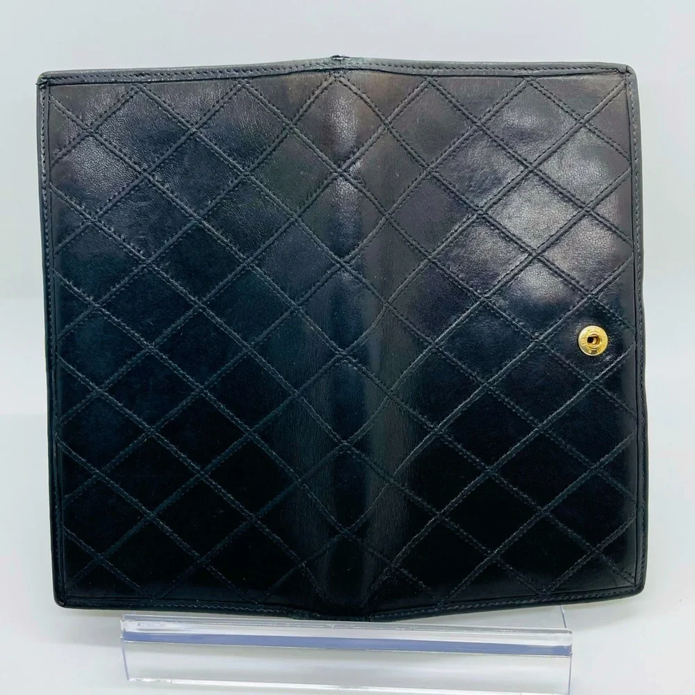 CHANEL Black Quilted Lambskin French Purse Wallet with COA! - Picture 4 of 16
